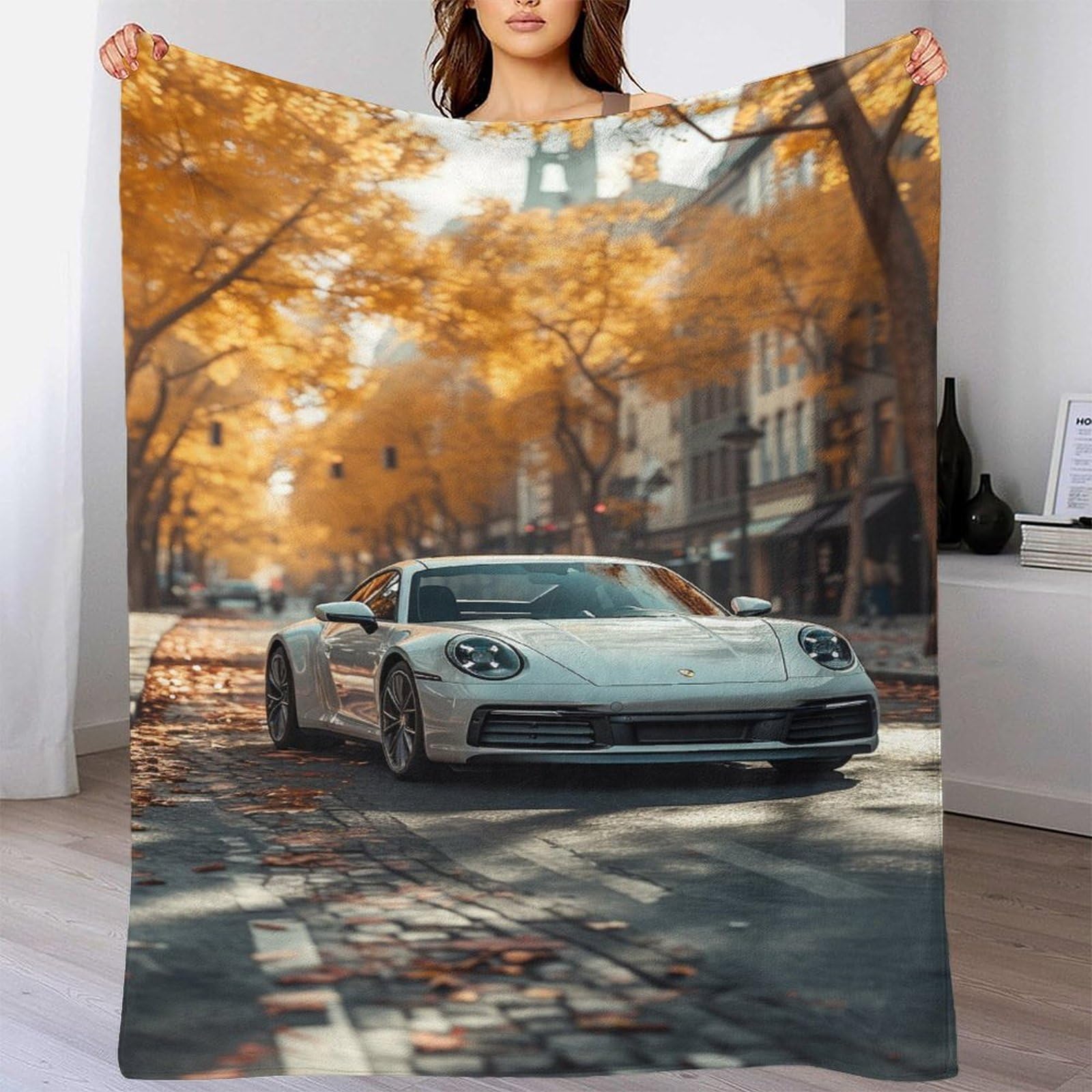 Coperta in pile per ragazzi e ragazzi, con auto sportive, per auto, per ragazzi e ragazzi, tema sport estremi, coperta in peluche per letto, 101,6 x 127 cm