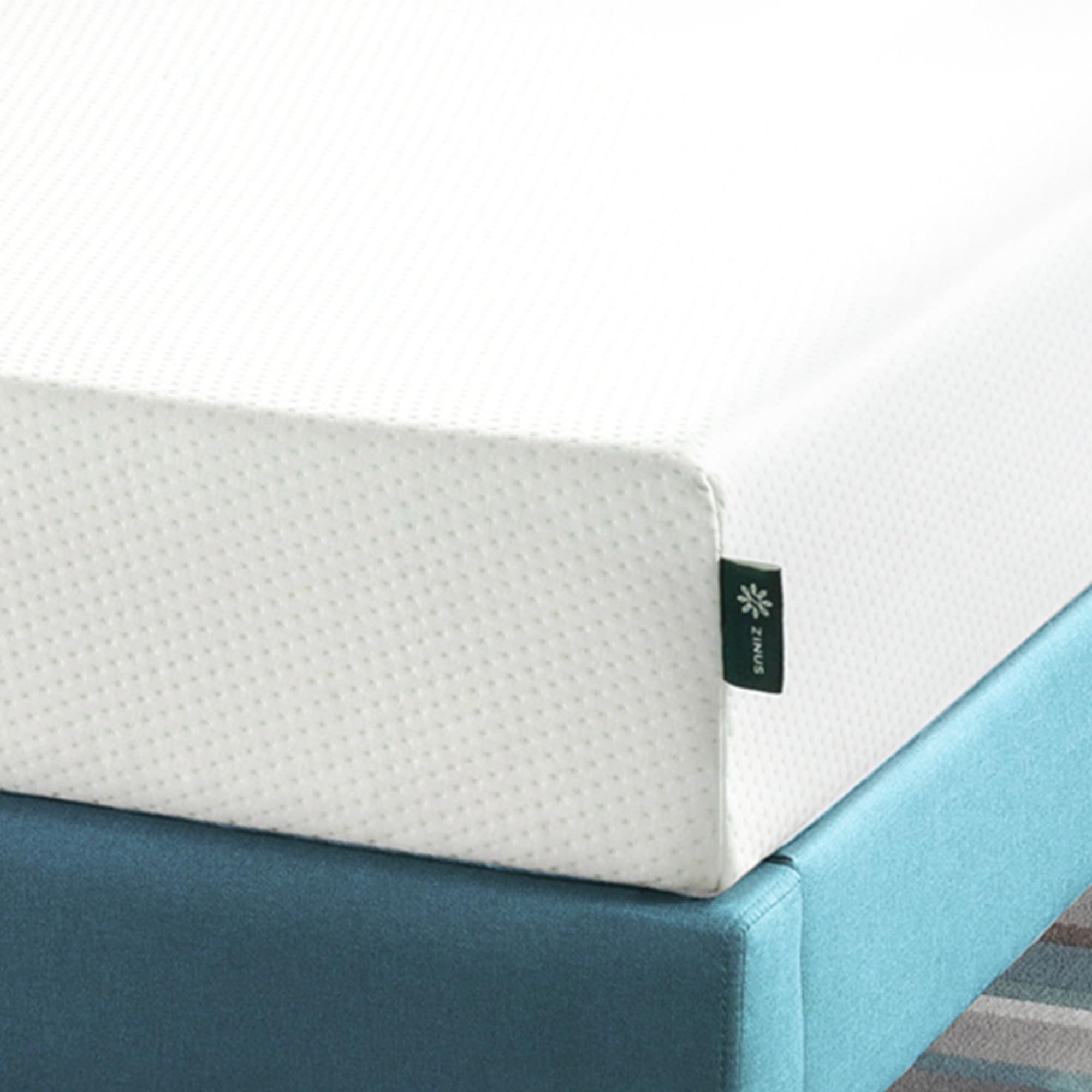 ZINUS Materasso in memory foam al tè verde | Materasso adattabile a 7 zone | 160 x 190 cm | Altezza 20 cm | Materasso in una confezione | Riduzione della pressione | Certificato OEKO-TEX