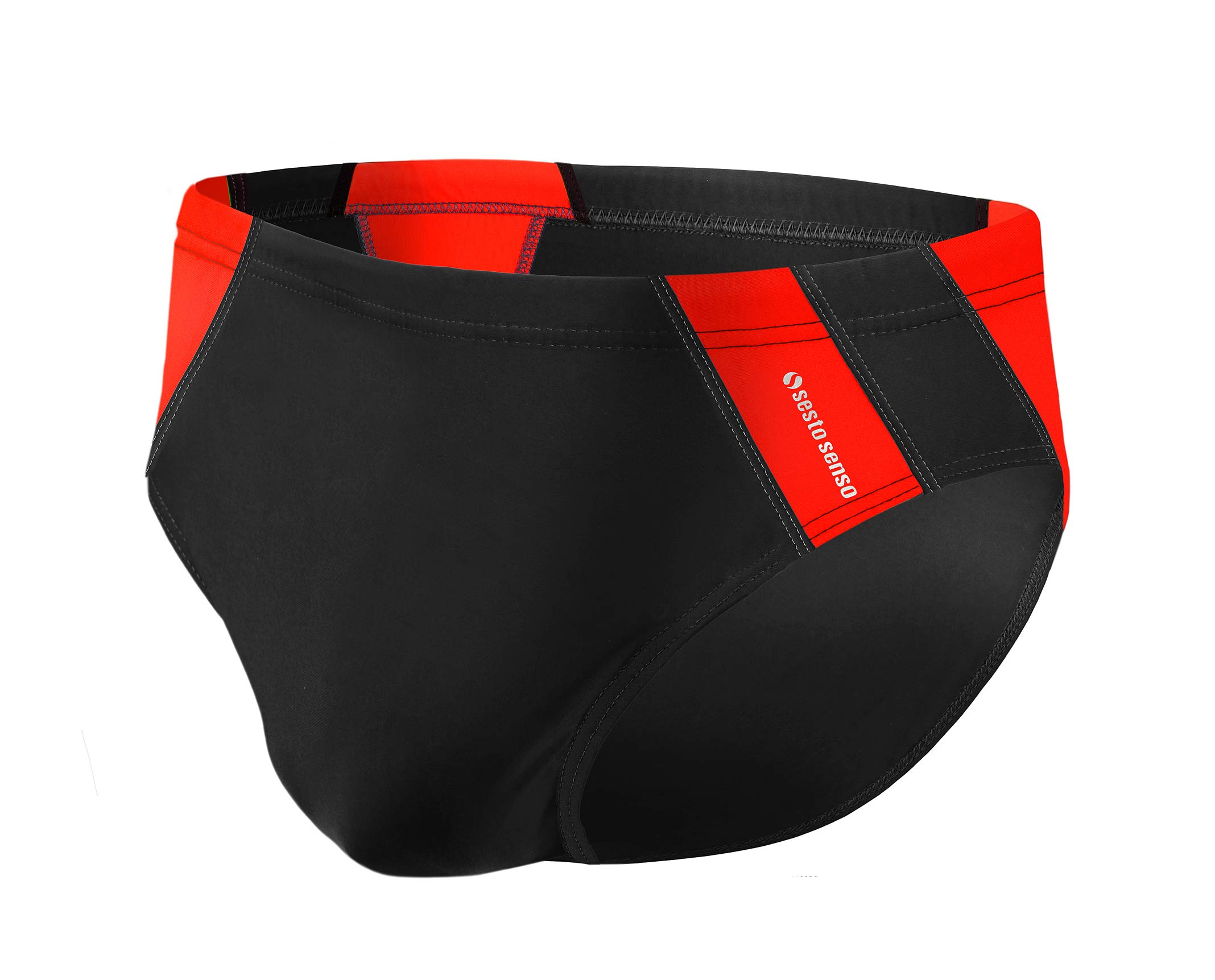 Sesto Senso® Swim Shorts for Men Swimming Trunks (Sizes from M to 4XL) Beach Shorts Swimwear BD 447 (4XL, Black)