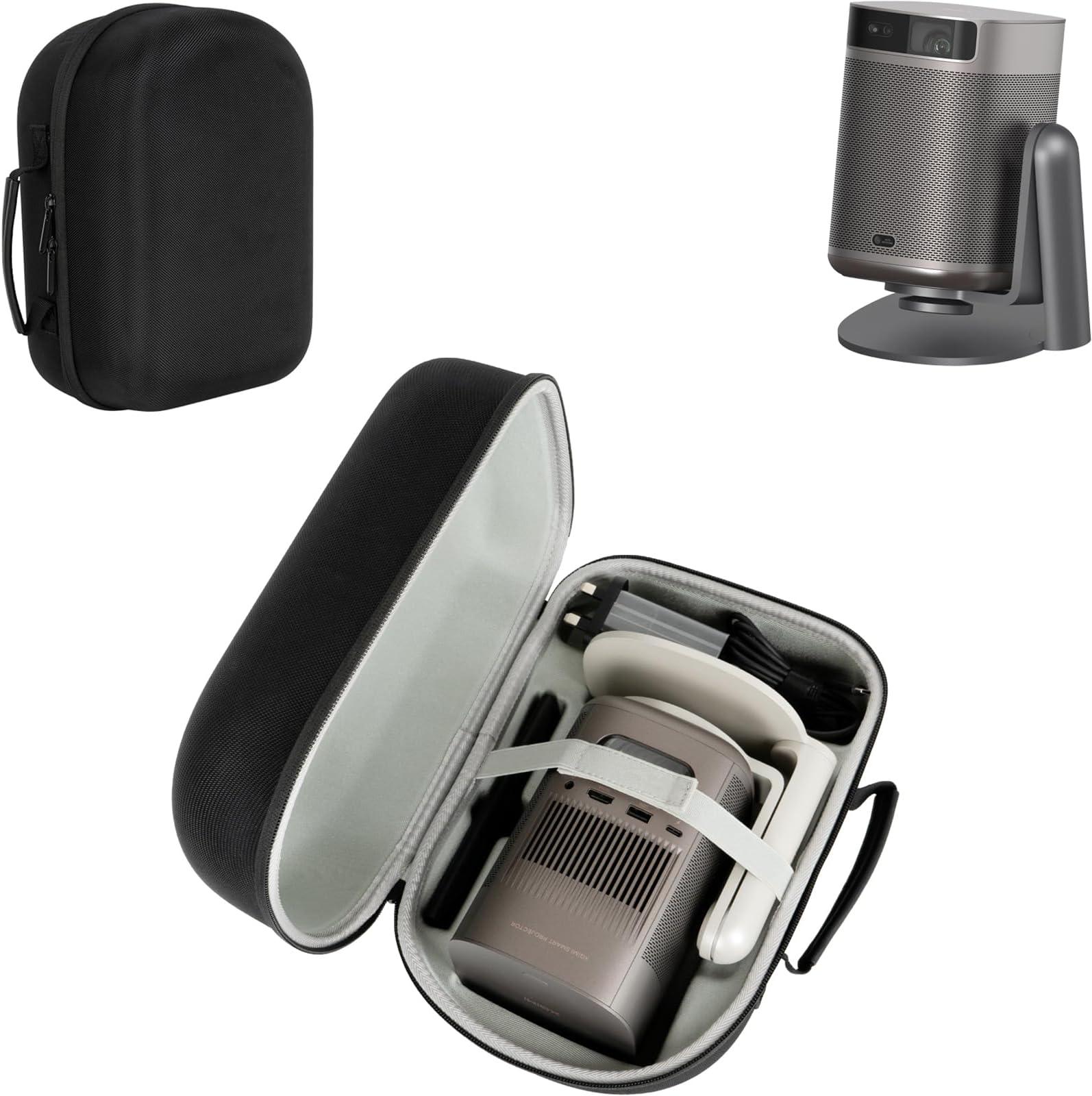 Hard Carrying Case for XGIMI MoGo 2 Pro Portable Projector & Multi-angle Stand, Waterproof and Shock Absorption, MoGo 2 Pro Case with Separate Space for Accessories