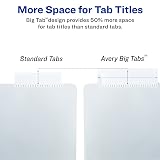 Avery® Dividers For 3 Ring Binders, 5-Tab Binder Dividers, Plastic Binder Dividers With Pockets, Insertable Big Tab™, Pa – view 5
