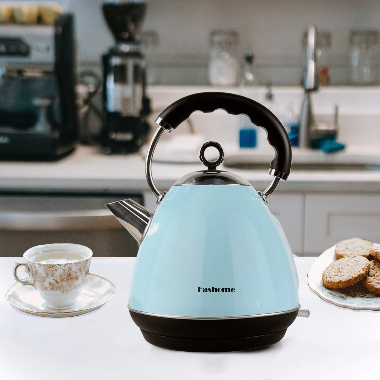 Buy Fashome Electric Pyramid Kettle, Stainless Steel, Fast Boil, 360