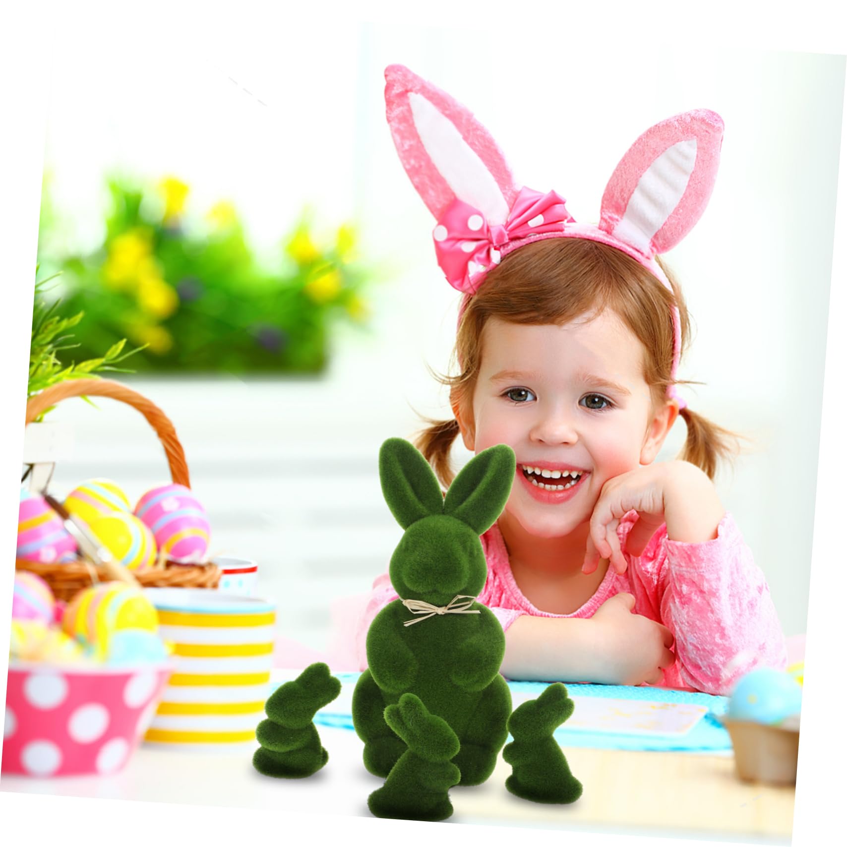 ULTECHNOVO 12pièces Décoration De Pâques Lapin Mousse Simulé pour Bureau Mariage Et Bureau Ornement De Table Adorable pour Salon Et Chambre