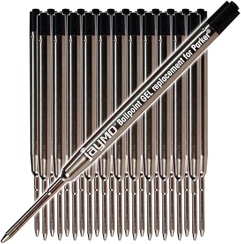 Jaymo - Repuesto para bolígrafo Parker 1950369, mide 3.875 pulgadas de largo, repuesto para bolígrafo G2, 24, color negro