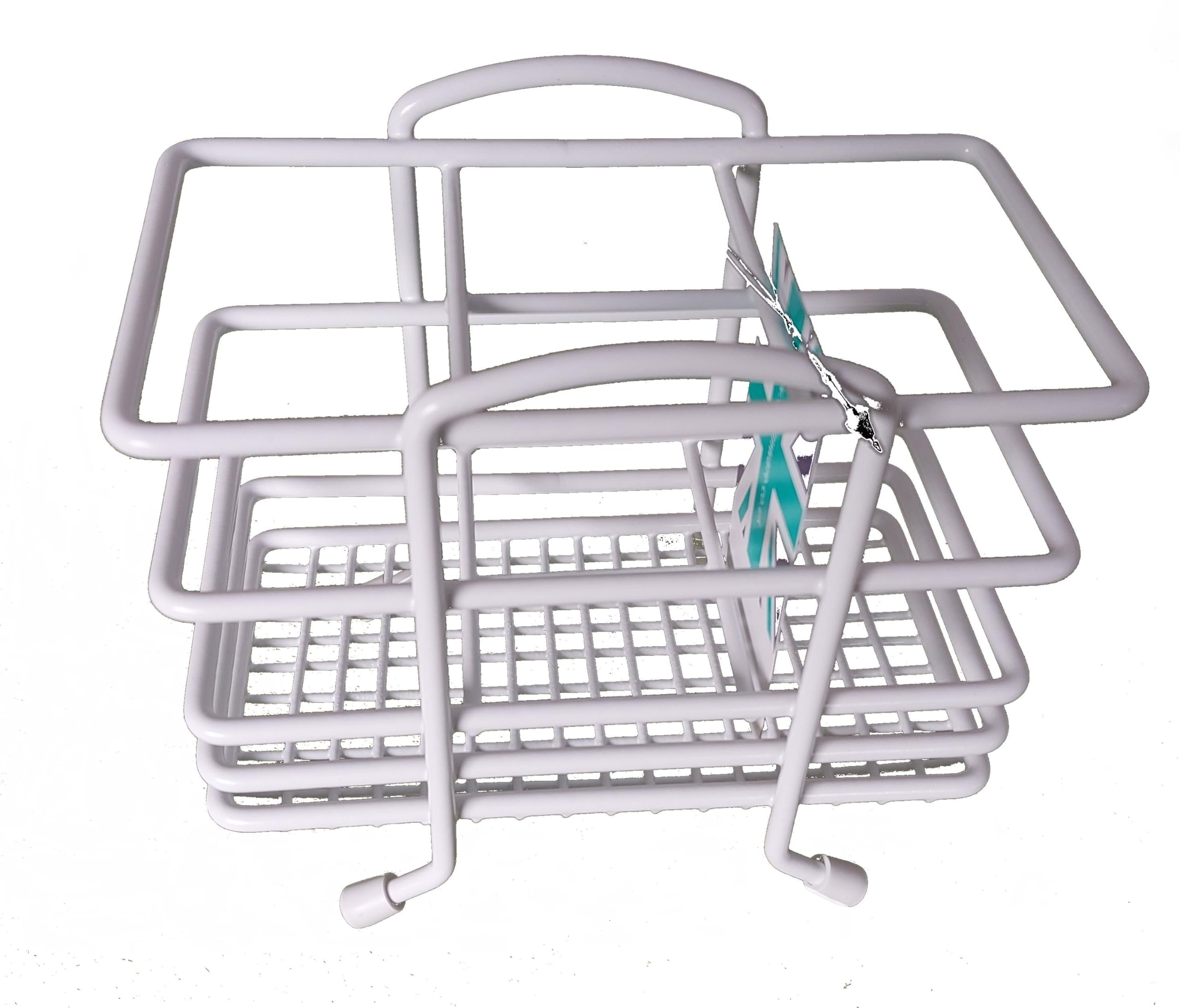 Delfinware White Cutlery Drainer/Basket - Free Standing (2570) (White)