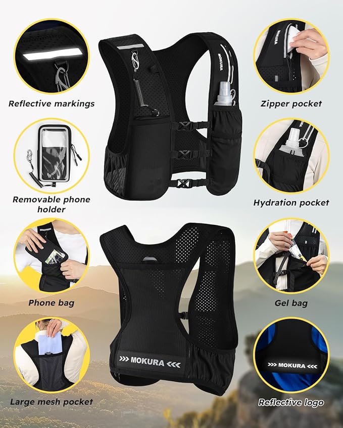 MOKURA Running Vest for Women Men
