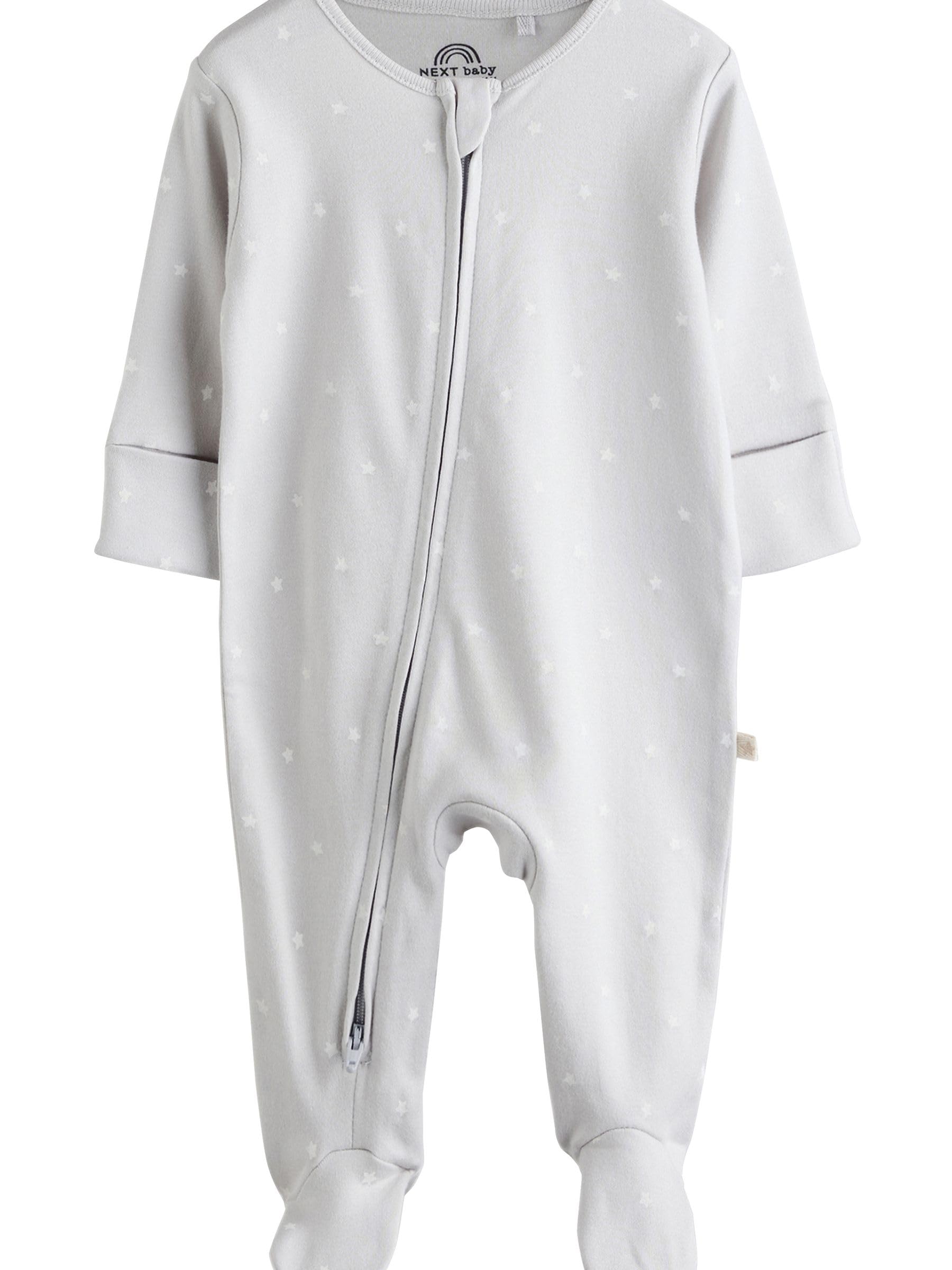 NEXT Noworodki unisex Zestaw 4 par śpioszków niemowlęcych z dwukierunkowym suwakiem