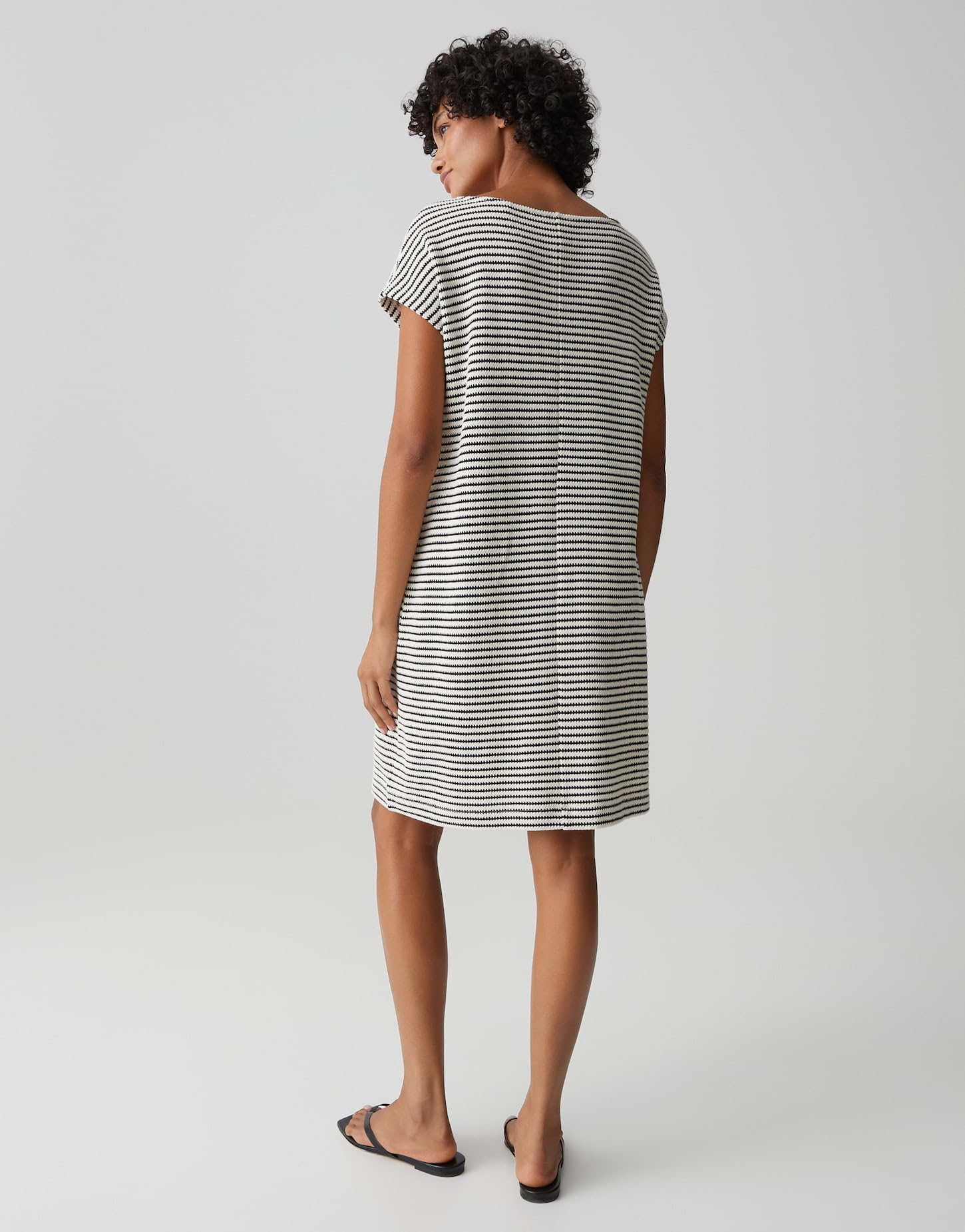 OPUS Damen Minikleid | Sommerliches Strickkleid in Streifenoptik