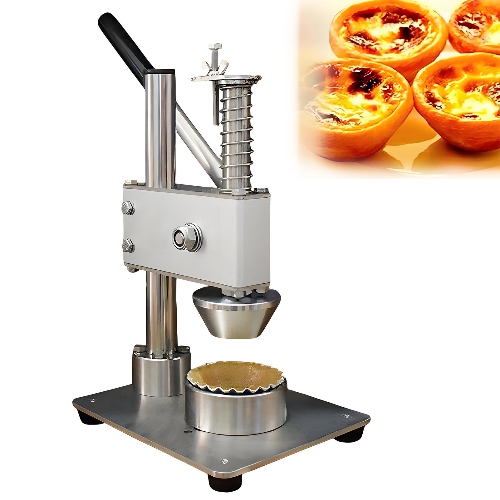 Epygnom Multicolor Egg Tart Pressing Machine, Commercial Egg Tart Forming Maker, Egg Tart Shell Molding Making Machine, Hand Press Egg Tart Skin Tool, For Baking Tarte Pie Waffle Shells Y29