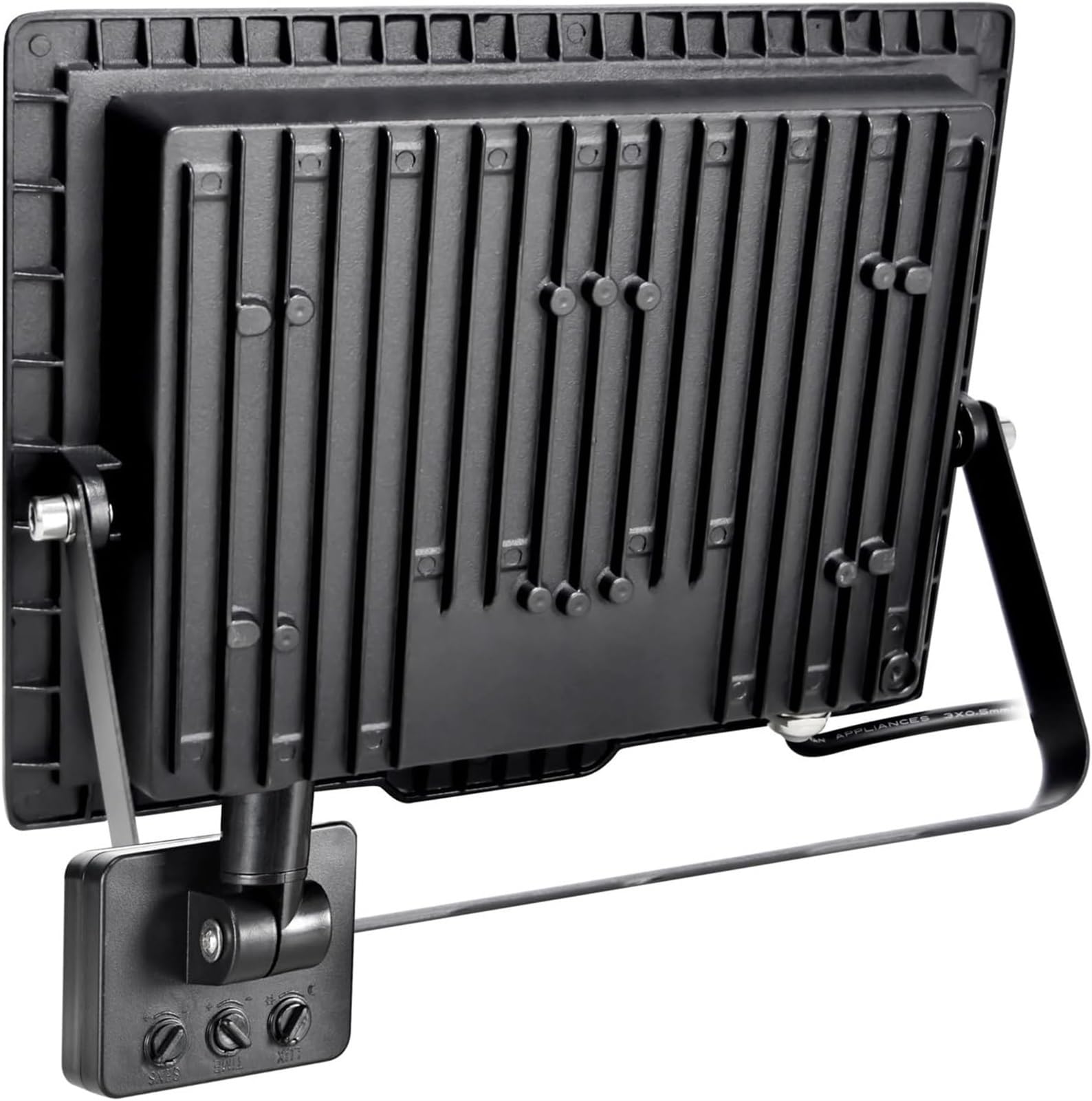 Lampy solarne zewnętrzne, Indukcja z regulowanym czujnikiem PIR Reflektor zewnętrzny do patio, ogrodu(Warm,30W)