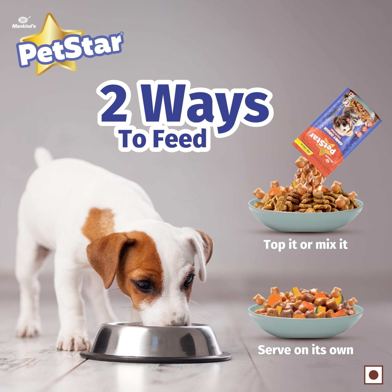 Mankind Petstar Puppy Wet Dog Food (High Protein) Chunky Chicken Gravy, 120g (Pack of 5) | Made with Real Chicken & Veggies |Puppy Dog Food| No Artificial Flavors 3