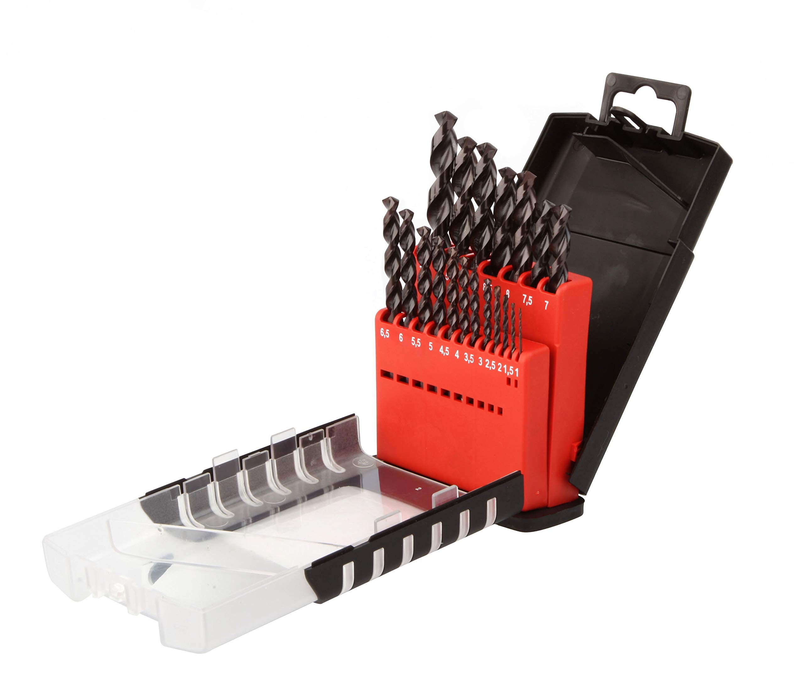 DIAGER - Forets HSS G3 revêtu TialN - Coffret de 19 forets - Résiste à l'échauffement - Durée de vie améliorée - diamètre 1 à 10mm / 0,5mm, Marron