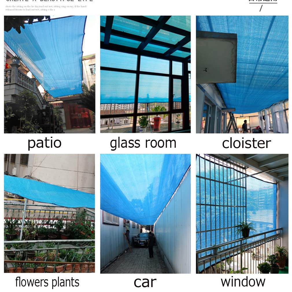 Sonnenschutznetz 3x4 M – 85% UV-Block, Blau, Mit Ösen, Für Garten & Balkon