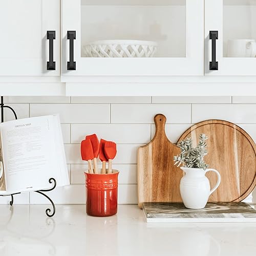 Miniatura 3 de Asidrama Paquete de 10 manijas de gabinete de cocina color negro mate de 3 pulgadas (2.992 in), tiradores de gabinete, accesorios de gabinete de