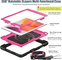 Vista 5 de SEYMAC stock Funda para iPad de 9ª/8ª/7ª generación de 10.2", a prueba de golpes con protector de pantalla, soporte para lápiz
