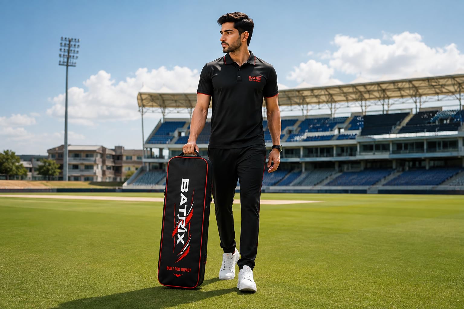 BATRIX Premium Cricket Bat Bag for 2 Bats | EVA Foam Protection | Matte Finish | Cricket Bat Cover with Gloves & Ball Storage | Heavy Duty Zip | Built for Impact-image-22