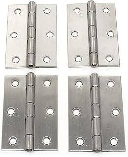 MY MIRONEY 3-Inch Long Hardware Stainless Steel Hinges Cabinet Butt Hinges Folding Door Hinge for Cabinet Gate Closet Jewe...