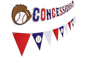 Baseball Party Concessions Paper Banner Decorations