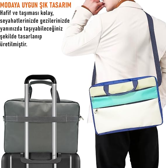 Microcase Xiaomi Redmi Pad 2 Pro 12.1 inch ile uyumlu Tablet Macbook Laptop Tablet Çantası 2 Bölmeli AL4821