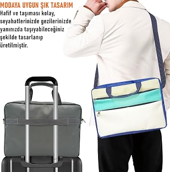 Microcase Xiaomi Redmi Pad 2 Pro 12.1 inch ile uyumlu Tablet Macbook Laptop Tablet Çantası 2 Bölmeli AL4821