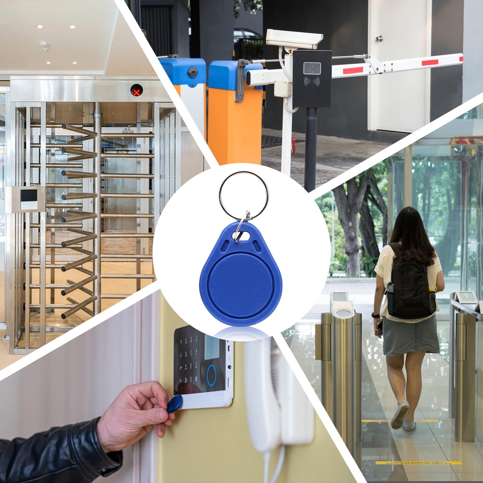 Llaveros RFID 125 Khz T5577 regrabables azul NFC copiar clonar tarjetas
