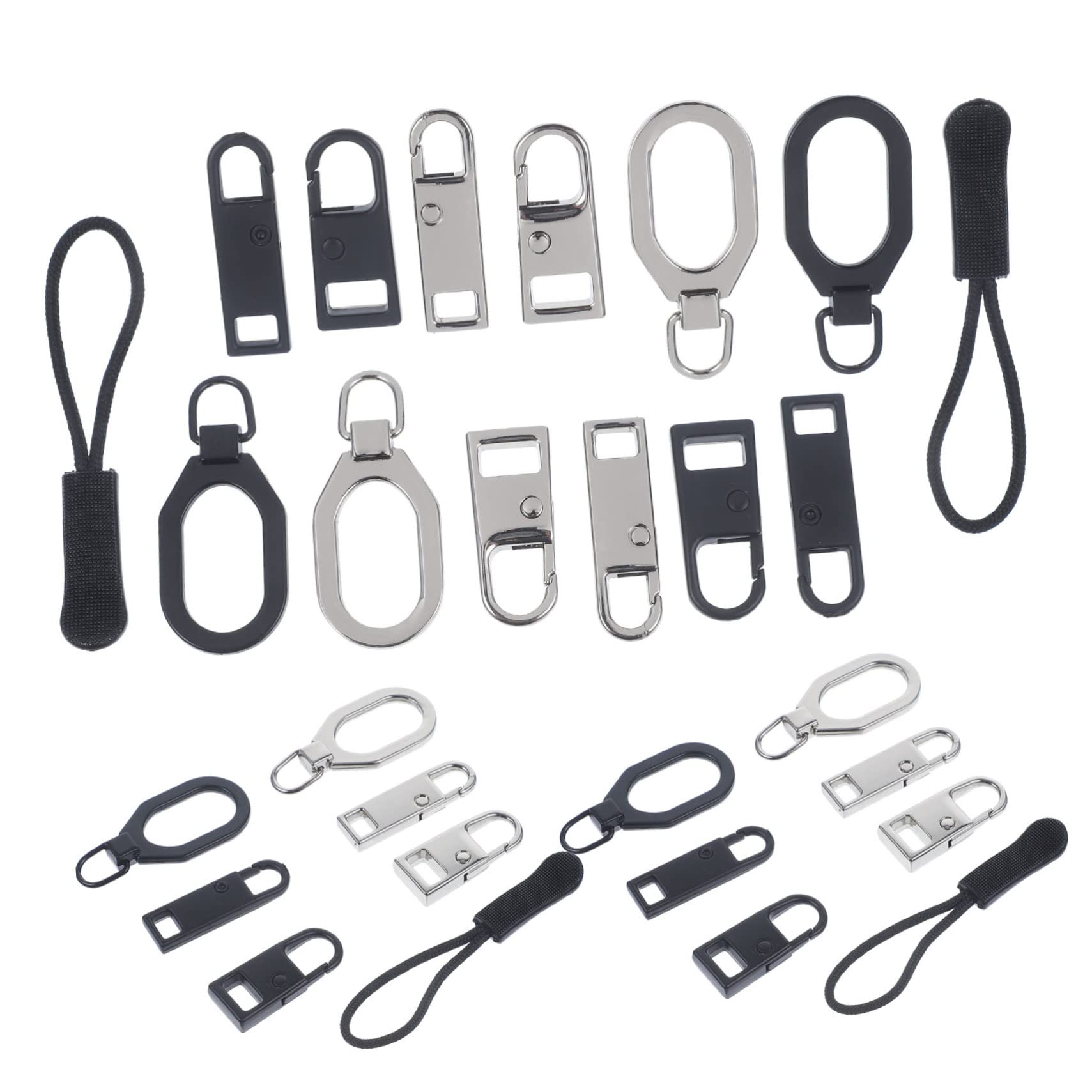 TEHAUX 96piezas Reparación De Cremalleras Desmontables Tiradores De Cremallera Para Ropa Mochilas y Equipaje Solución Práctica