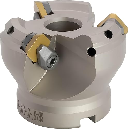 Molino de cara indexable (Shell) de 2" 45, diámetro del orificio del eje de 34", 3 flautas, con 3 piezas de inserciones de carburo SEAN42AFN