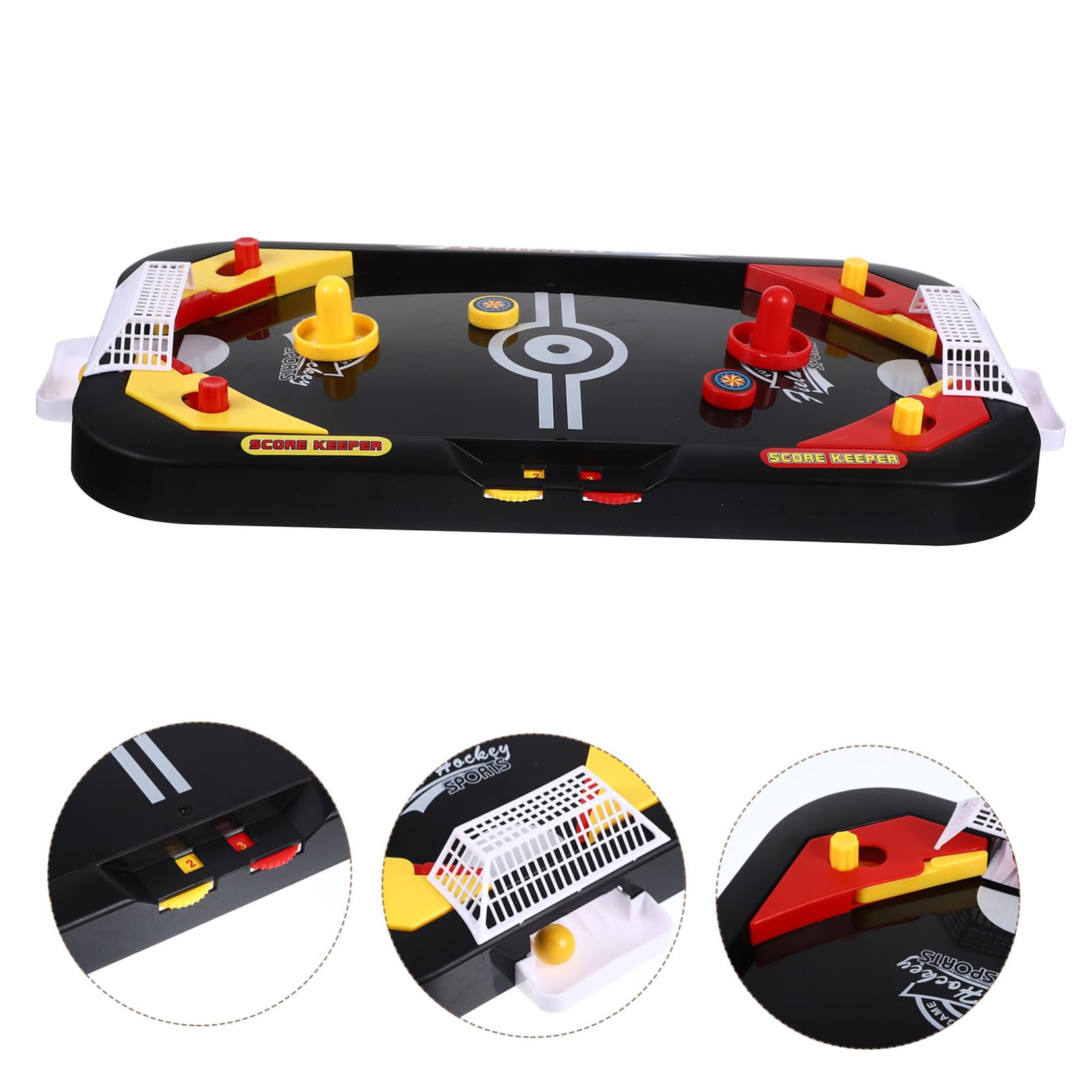 Stobaza Mini Hockey sur Glace de Table Éducatif Noir pour Enfants