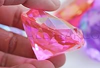 Vista 13 de Allstarco 4 piezas de 2.362 in extra grandes de diamante acrílico con revestimiento AB para decoración de mesa de boda, rellenos de jarrón envueltos