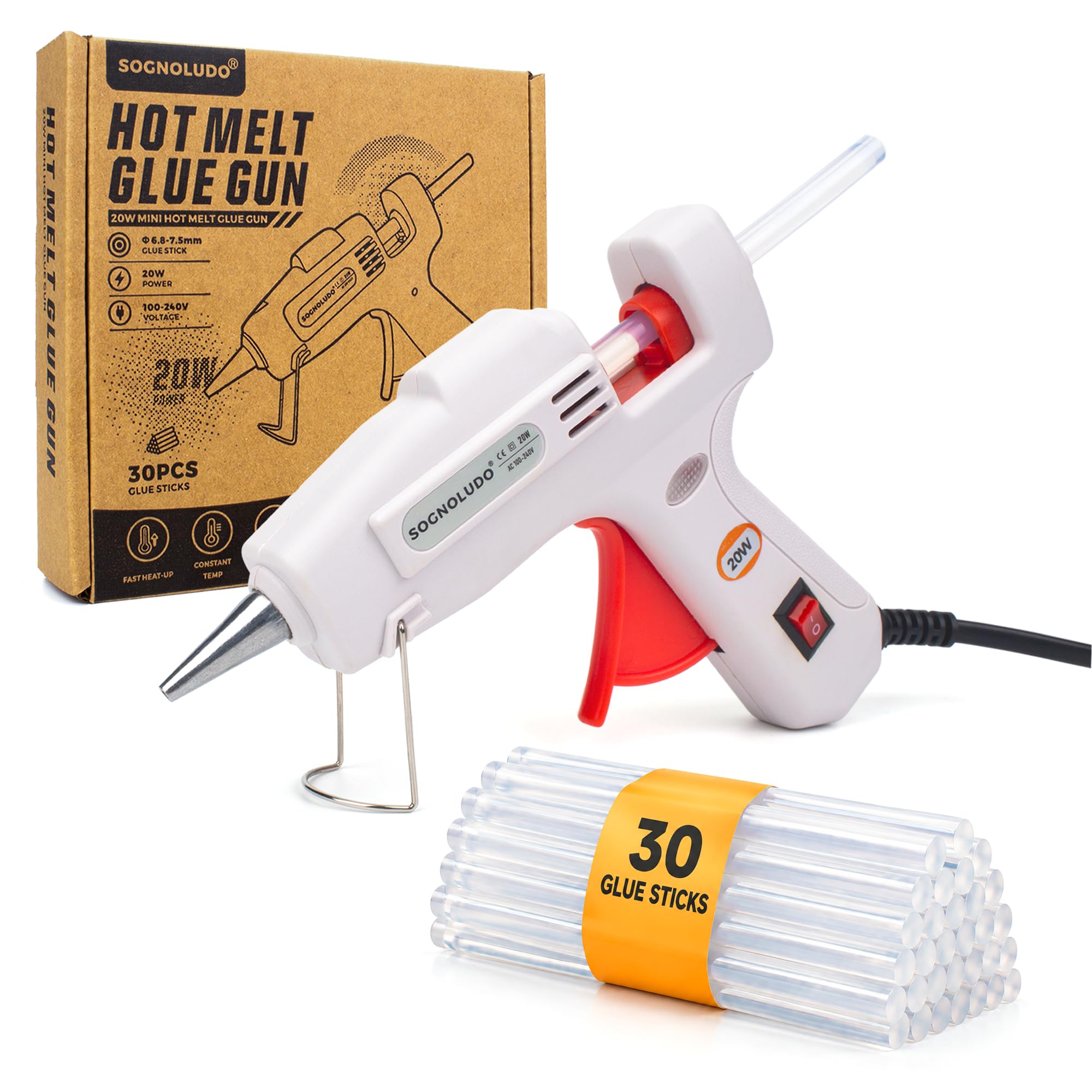 Mini Hot Glue Gun Kit - 30 Sticks, Fast Heating -1 Mini Hot Glue Gun Kit - 30 Sticks, Fast Heating -1