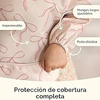 Vista 8 de Tiny Twinkle - Babero a prueba de suciedad para bebés y niños pequeños, bonito, de manga larga, impermeable, lavable a máquina, cierre a prueba