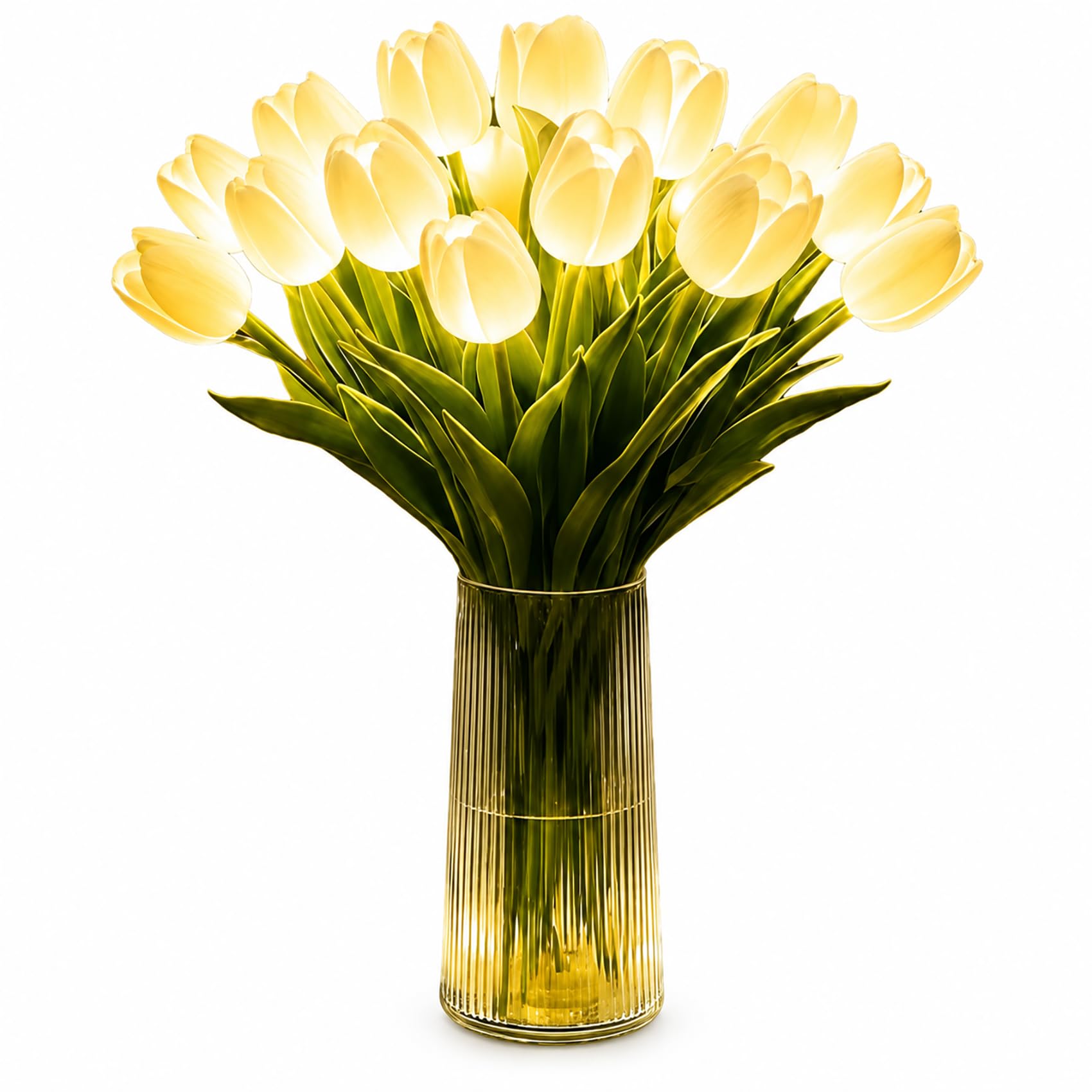 Tulip Lamp and Vase, Radiant Romantic Tulip Light, Twinkling Tree