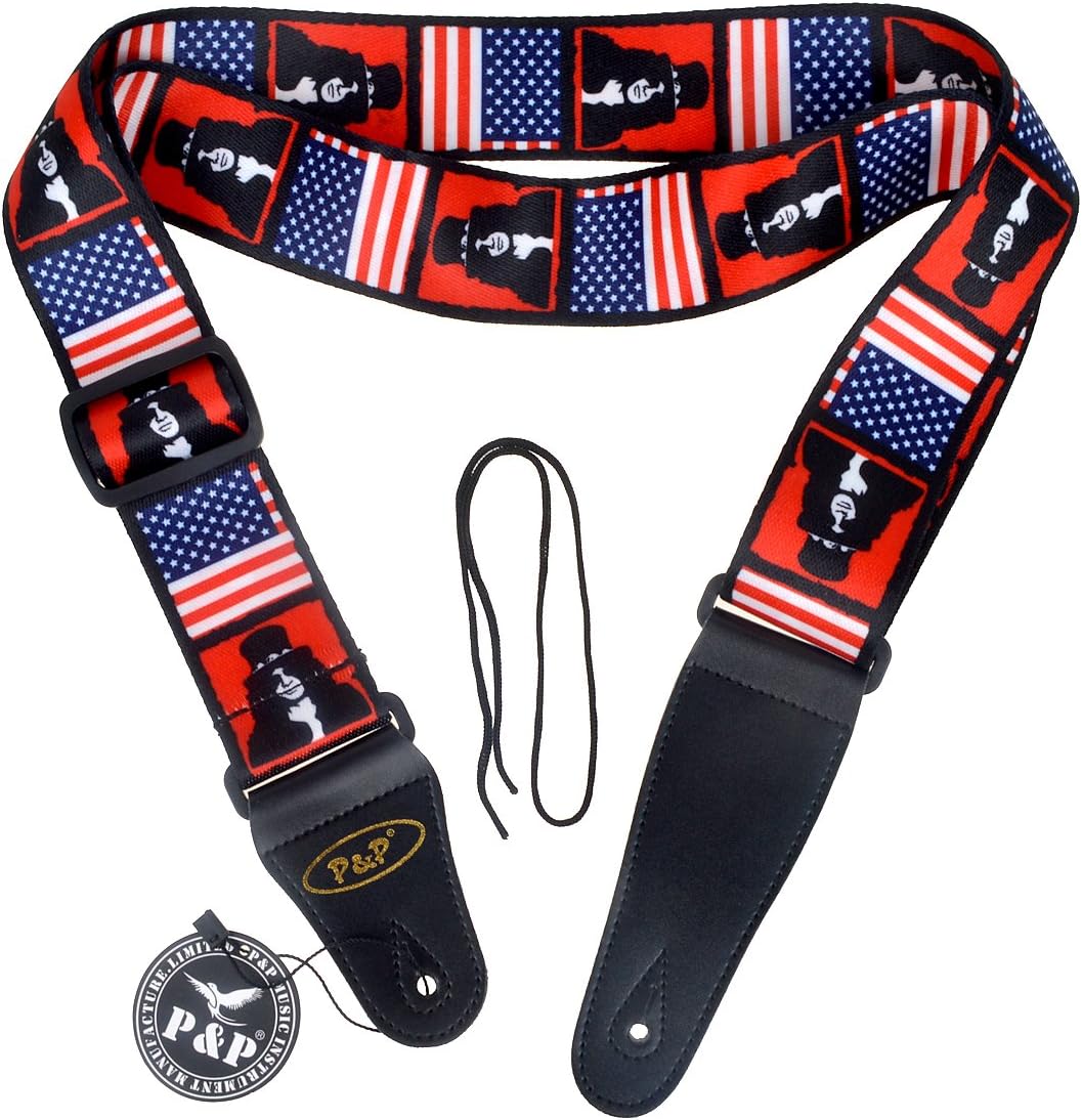 Kmise MI0488 Polyester Guitar Strap Guitar Belt For Acoustic Electric Guitar Bass