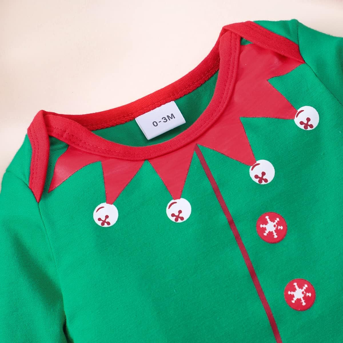 Newborn Baby Boys Girls Christmas Outfit Infant Xmas Romper Elf Santa Clothes - Image 4