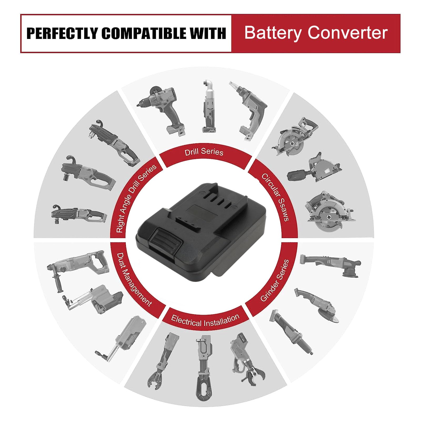 Adaptateur de Batterie D'outil sans Fil, Convertisseur D'adaptateur de Batterie pour Batteries Lithium-ION Série 18 V 20 V pour Outils électriques Parkside X20V