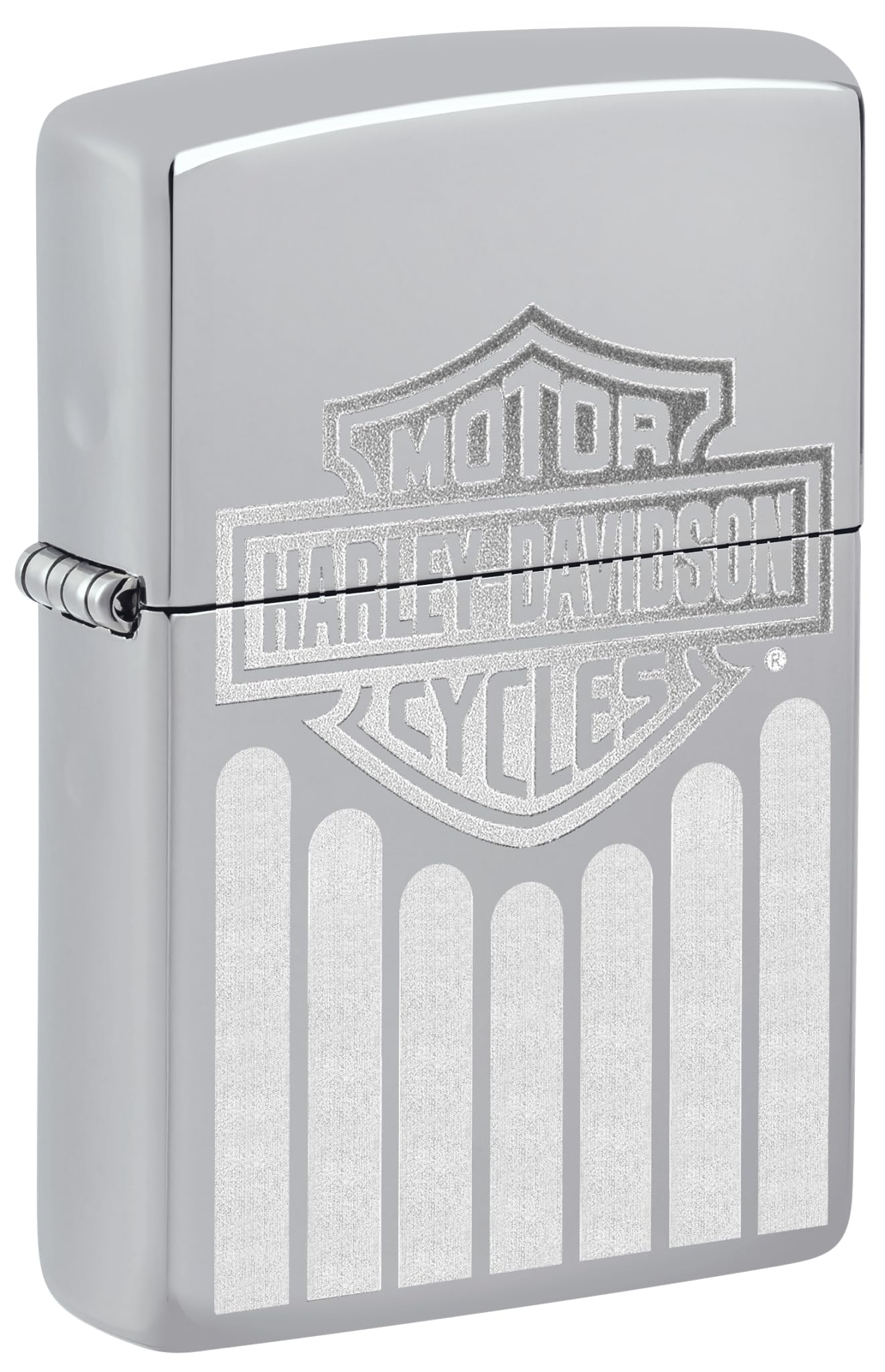 Zippo Windproof Lighter, Harley-Davidson Design – High Polished Chrome, Lustre/Colour Image – Refillable, Reusable, Windproof Design – Comes in Gift Box – Made in USA