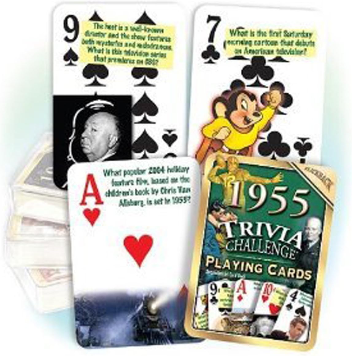 Flickback Media, Inc. 1955 Trivia Playing Cards & California Playing Trivia Cards Combo