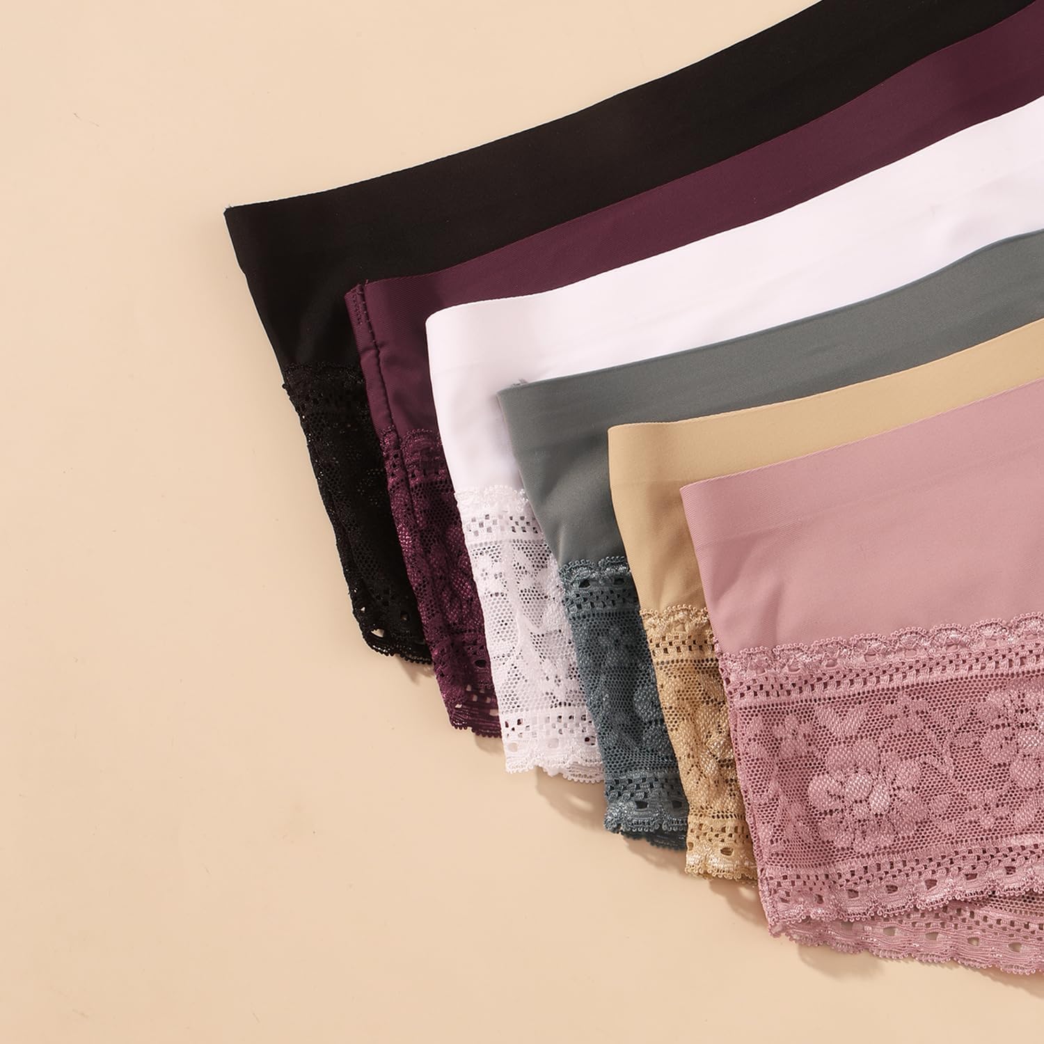 Sexy Underwear Lace Shorts V Waist Cheeky Boxer Briefs Full Covreage Lace Boyshort Lingerie Womens Panties 6 Pack - Image 6