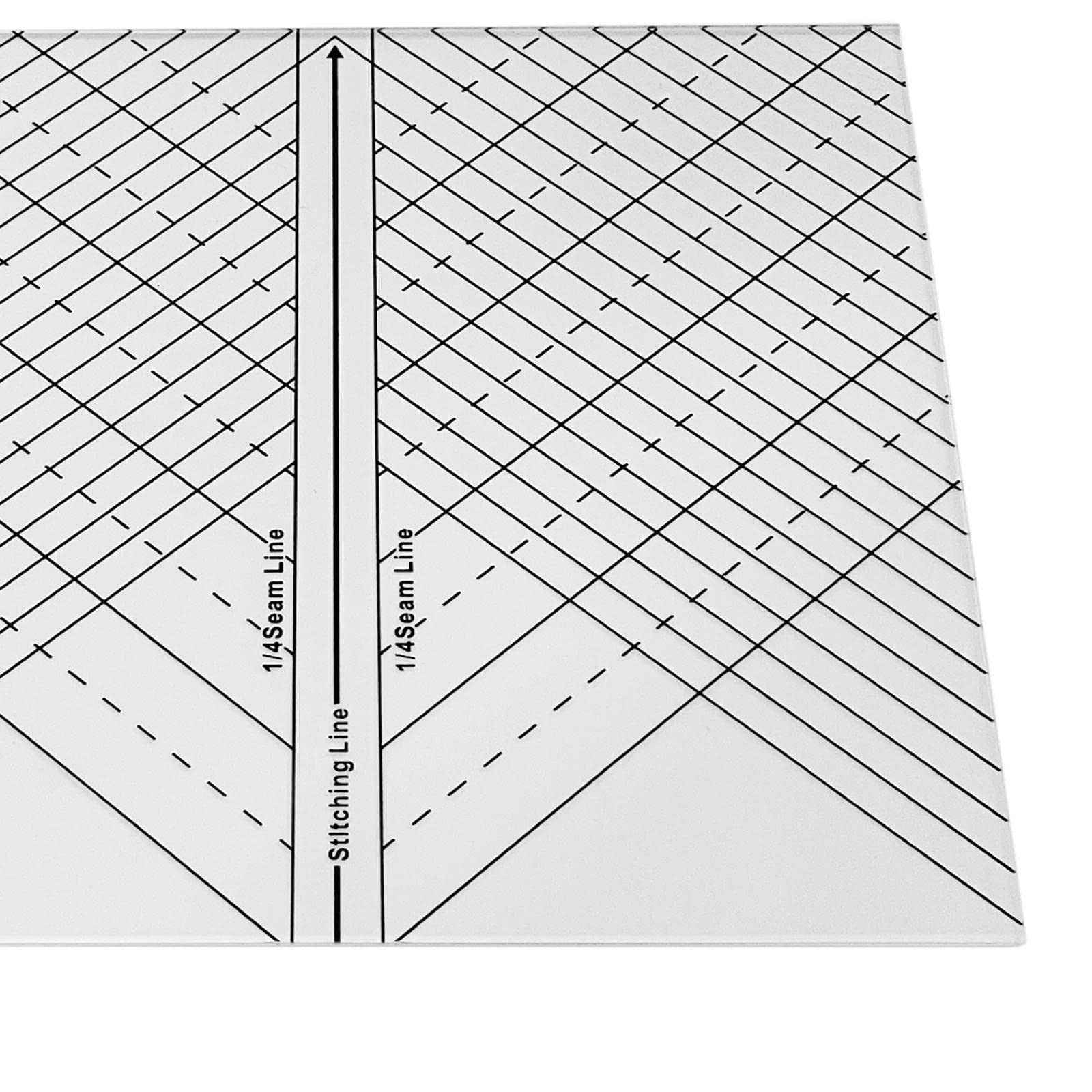 Set di 3 righelli dritti da sarta, per quilting e lavori all'uncinetto
