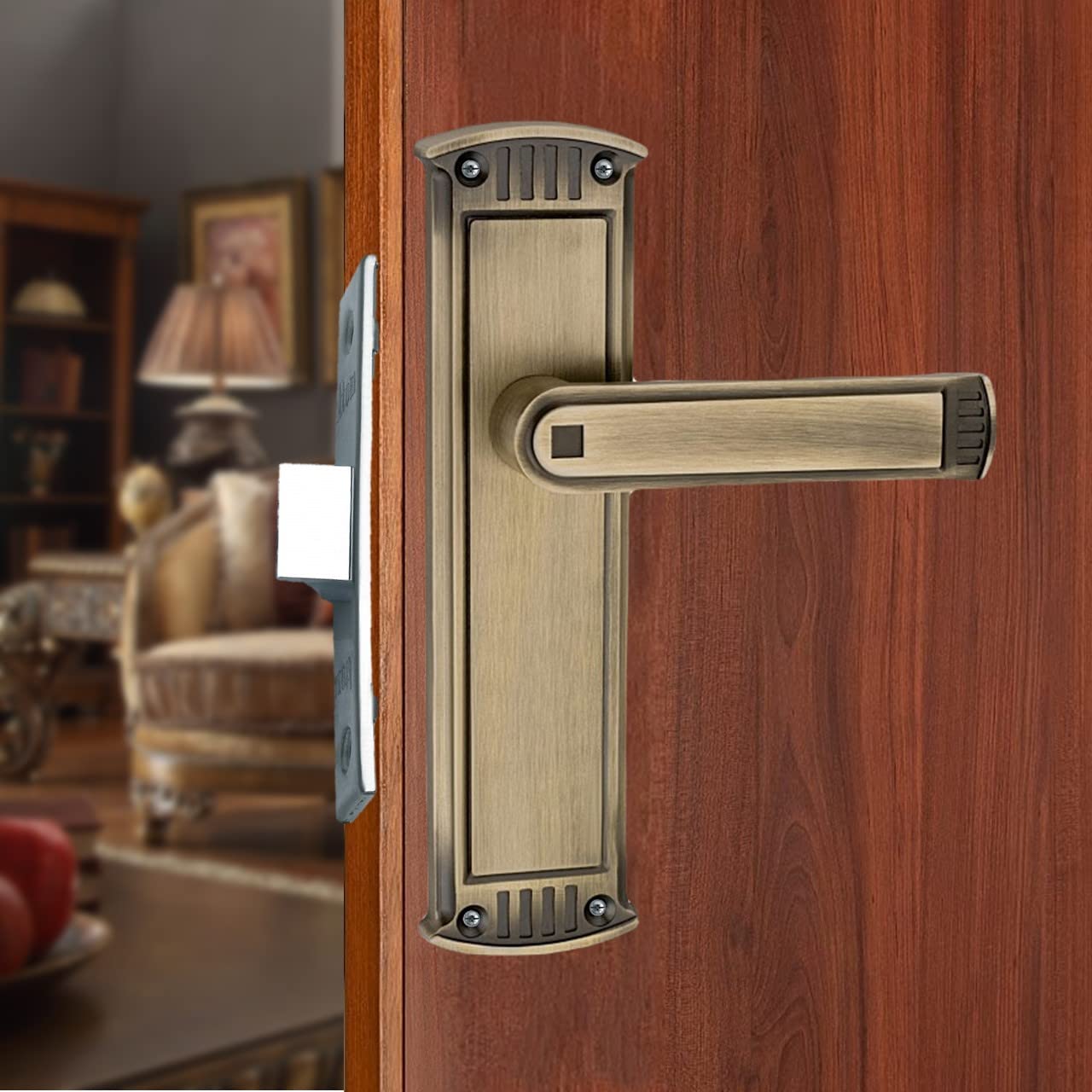 Atom Keyless Door Lock for Bathoom, Kitchen, Toilet, Brass Antique Finish | Heavy Duty Door Handle Without Key for House Hotel Office(O40CLOSED) (B09MB4LSVN) Amazon Price History, Amazon Price Tracker