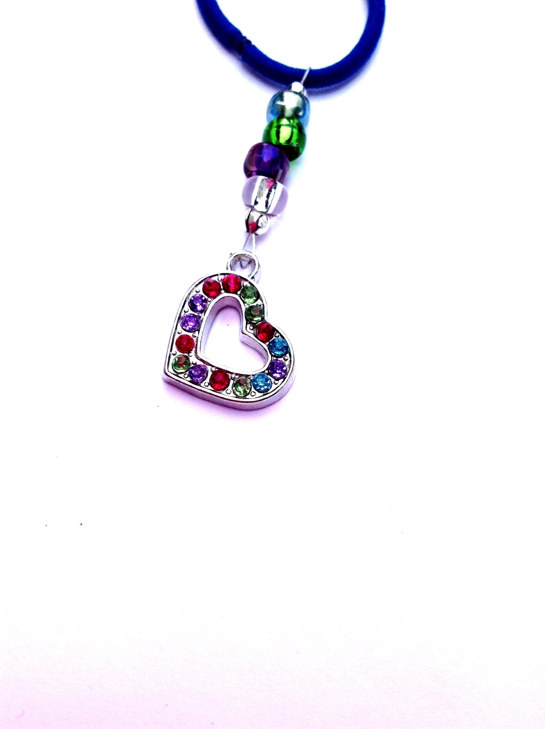 Mini Heart Sparkly Charm TagTailz Unique Fashion Accessory Gifts for Girls - Gifts for Tweens Tie Them Anywhere!!