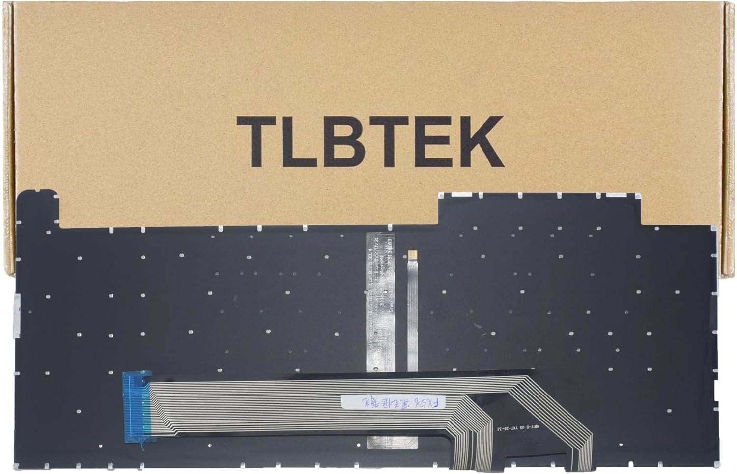 TLBTEK Backlight Keyboard Replacement Compatible with Asus TUF Gaming A15 FX506 FA506 FA556 TUF506.TUF A17 FA706.TUF Gaming F17 FX706LI FX706 FX706L FA706U FX706U FA706 661VUS00 Series RGB Laptop