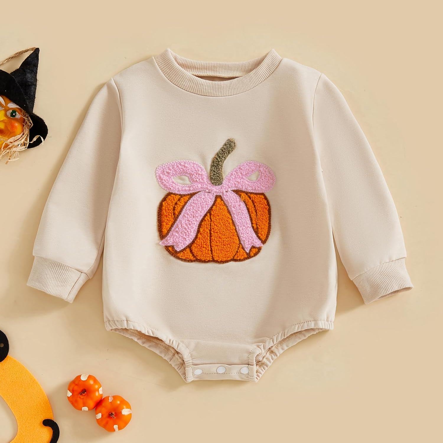 Newborn Baby Girl Easter Outfit Bunny Bubble Romper Sweatshirt Infant Long Sleeve Onesie Spring Summer Clothes - Image 5