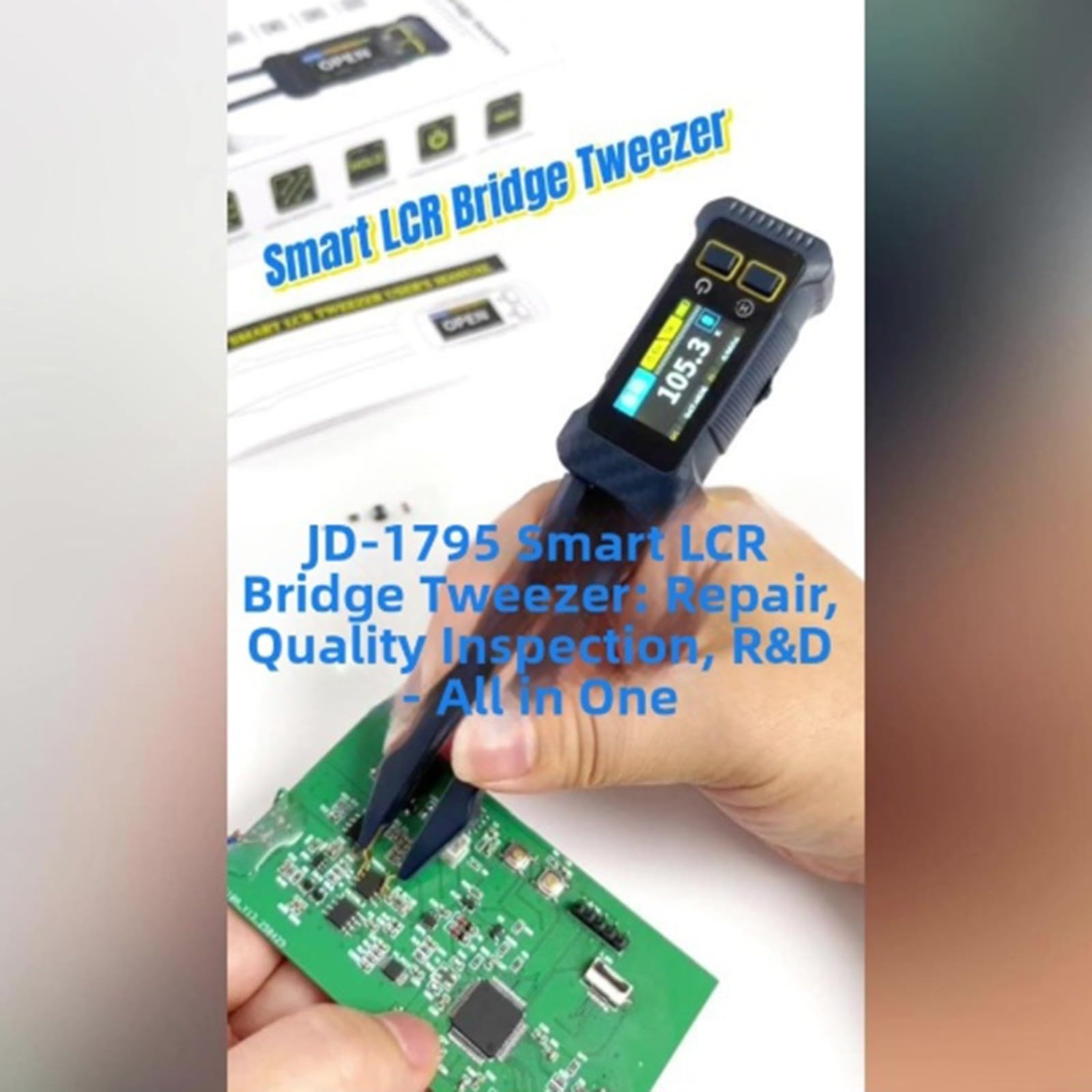 JD-1795 LCR-Multimeter Mit Präzisionsmessung Für Widerstand Kapazität Und Induktivität Von Für SMD-Bauteilen Tragbares Design Mit Typ-C-Ladefunktion