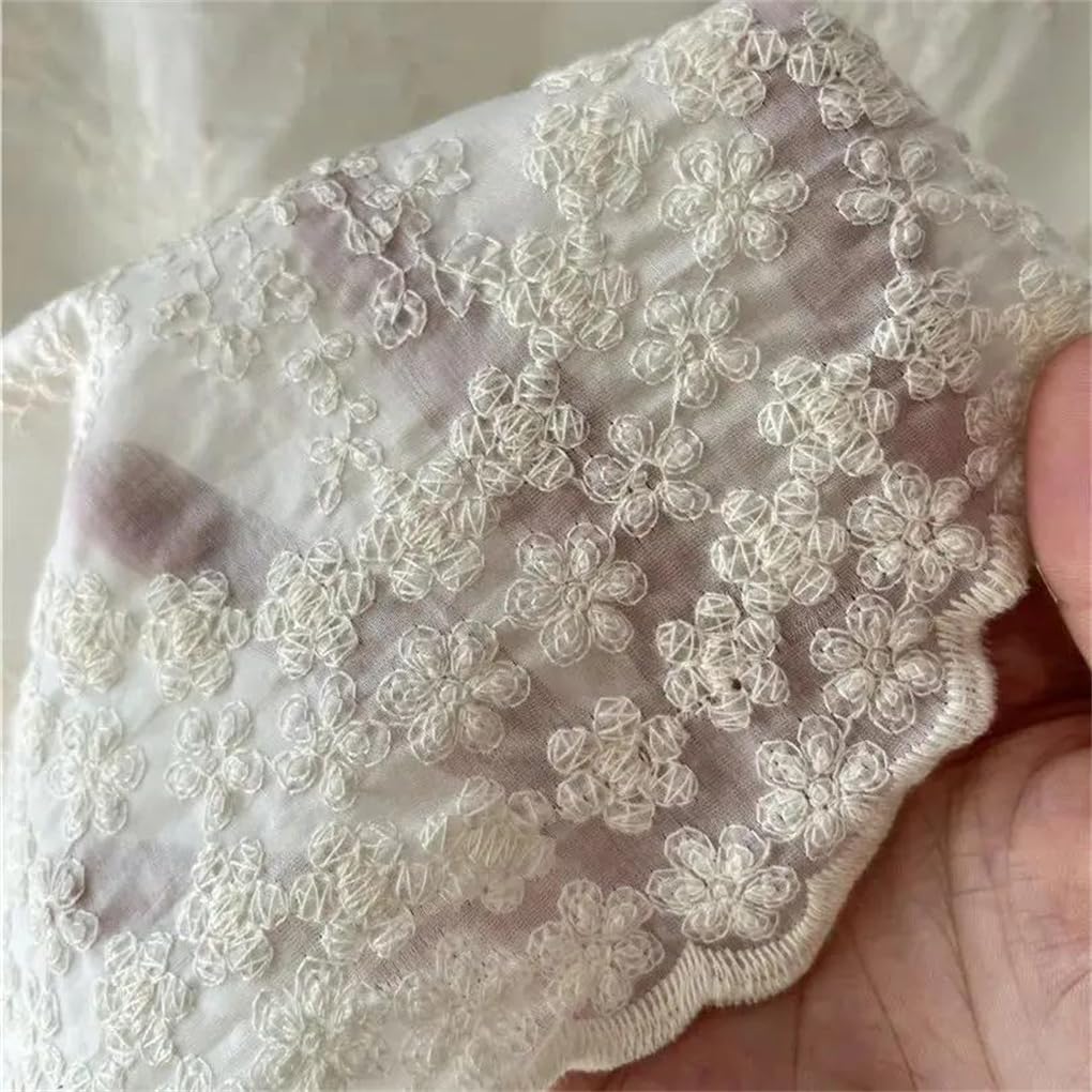 Tessuto in organza ricamato con pizzo in tulle, Tessuto ricamato in pizzo floreale geometrico in cotone for accessori di abbigliamento Abiti da sposa
