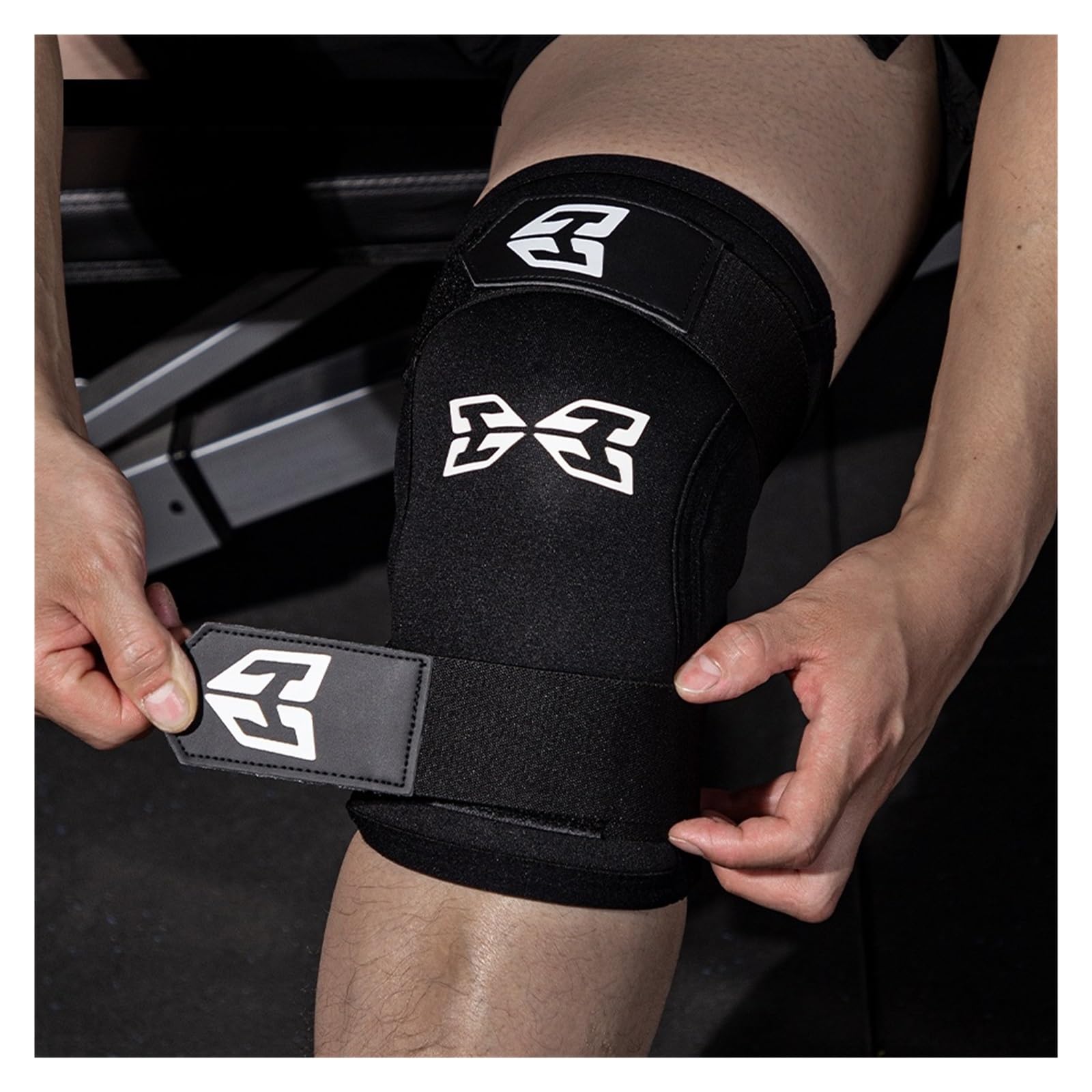 Générique Manchon de Compression du Genou avec Sangles réglables, for la Course à Pied, l'entraînement et Le Sport, randonnée, Football, Basket-Ball