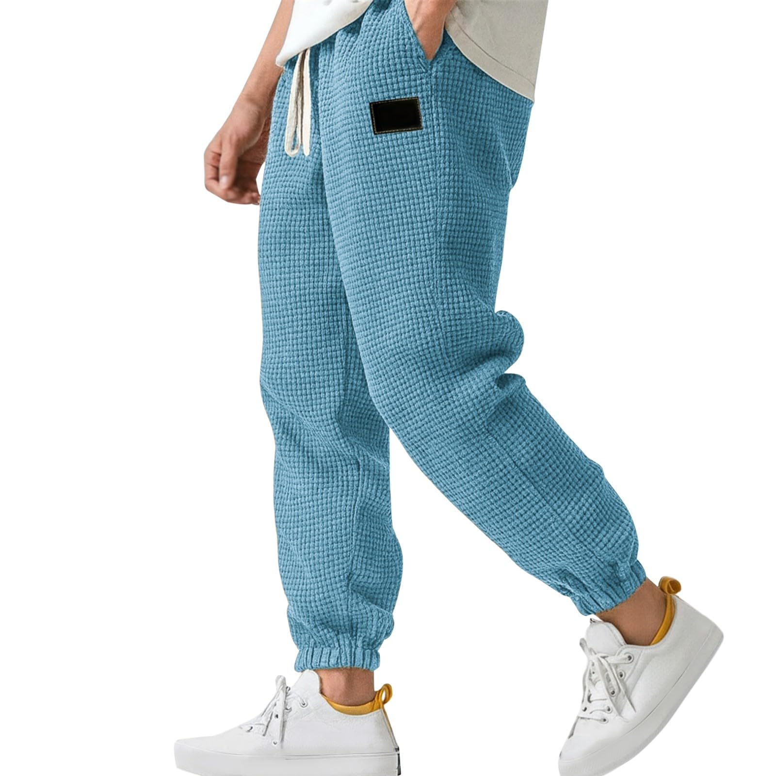 Baggy Jogging Bottoms, Men's Comfortable Sports Trousers, Plain Outdoor Trousers, Long Casual Trousers, Lightweight Training Trousers, Breathable Sweatpants, Straight Leg Running Trousers, Elastic