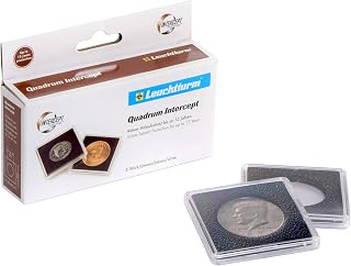 Lighthouse - QUADRUM Square Coin Capsules with INTERCEPT Technology Corrosion Protection for 28 mm Coins - Pack of 6