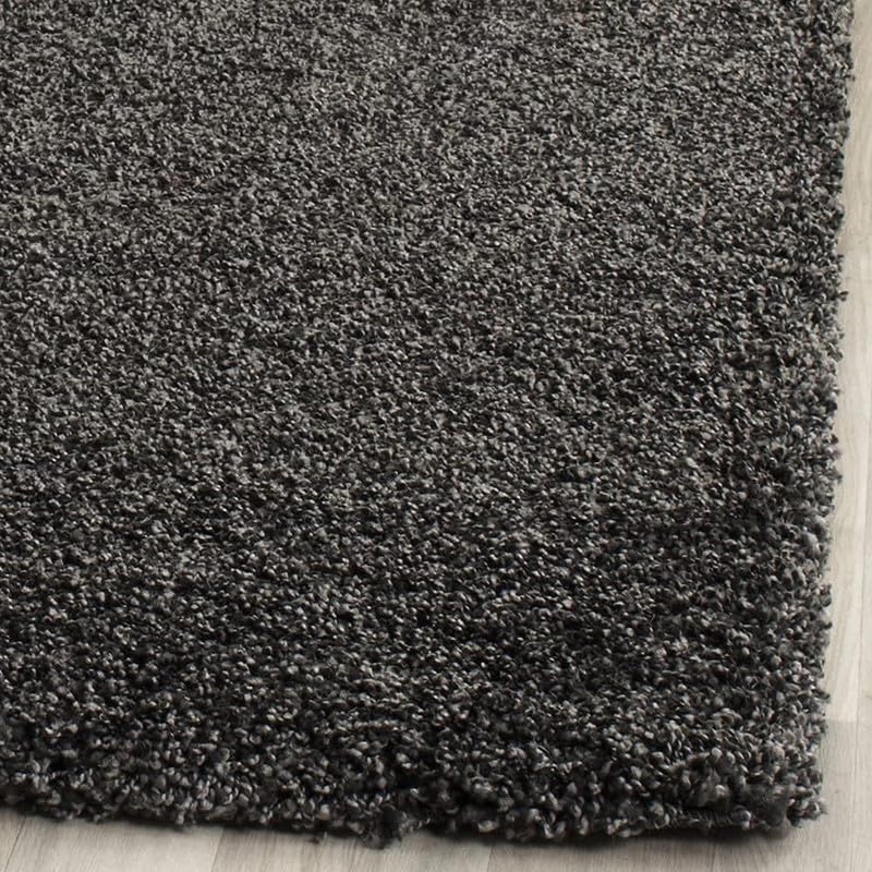 Image of Shaggy Area Rug - Extra Plush Luxury Carpet, Super Soft & Cozy Feel| Perfect for Living Room, Bedroom, and Stylish Home Decor- Dark Grey (7 x 10 ft)