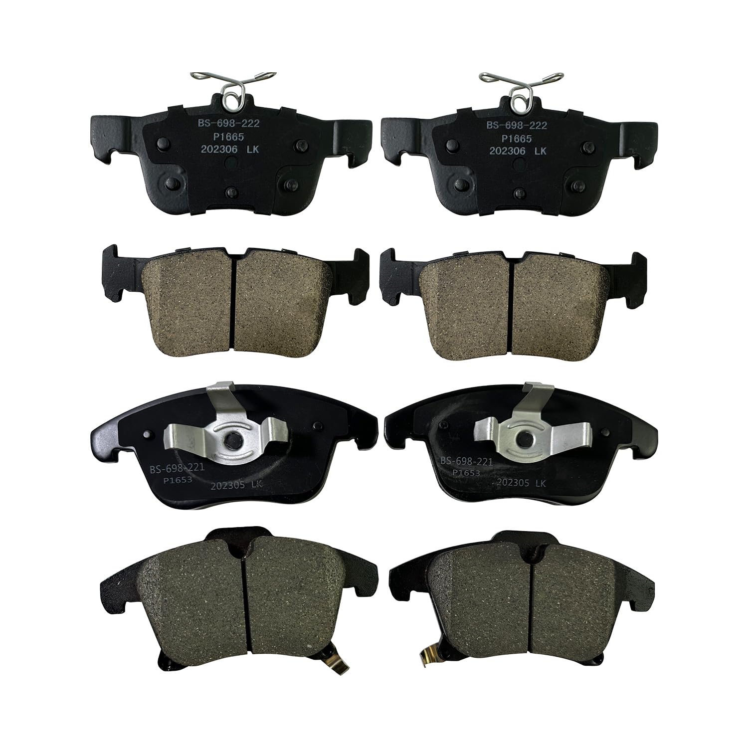 IBESTWOLF Front & Rear Ceramic Brake Pads